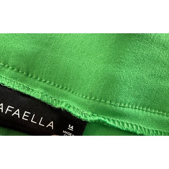 Rafaella Womens Size 14 Green Cropped Pants Viscose Stretch Blend - Picture 4 of 9